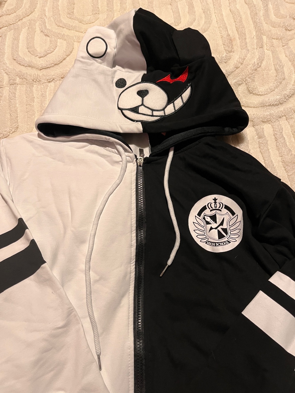 Danganronpa Monokuma Black and White Hoodie
